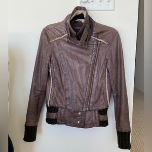 ASOS Faux Leather Biker Jacket - Size 6